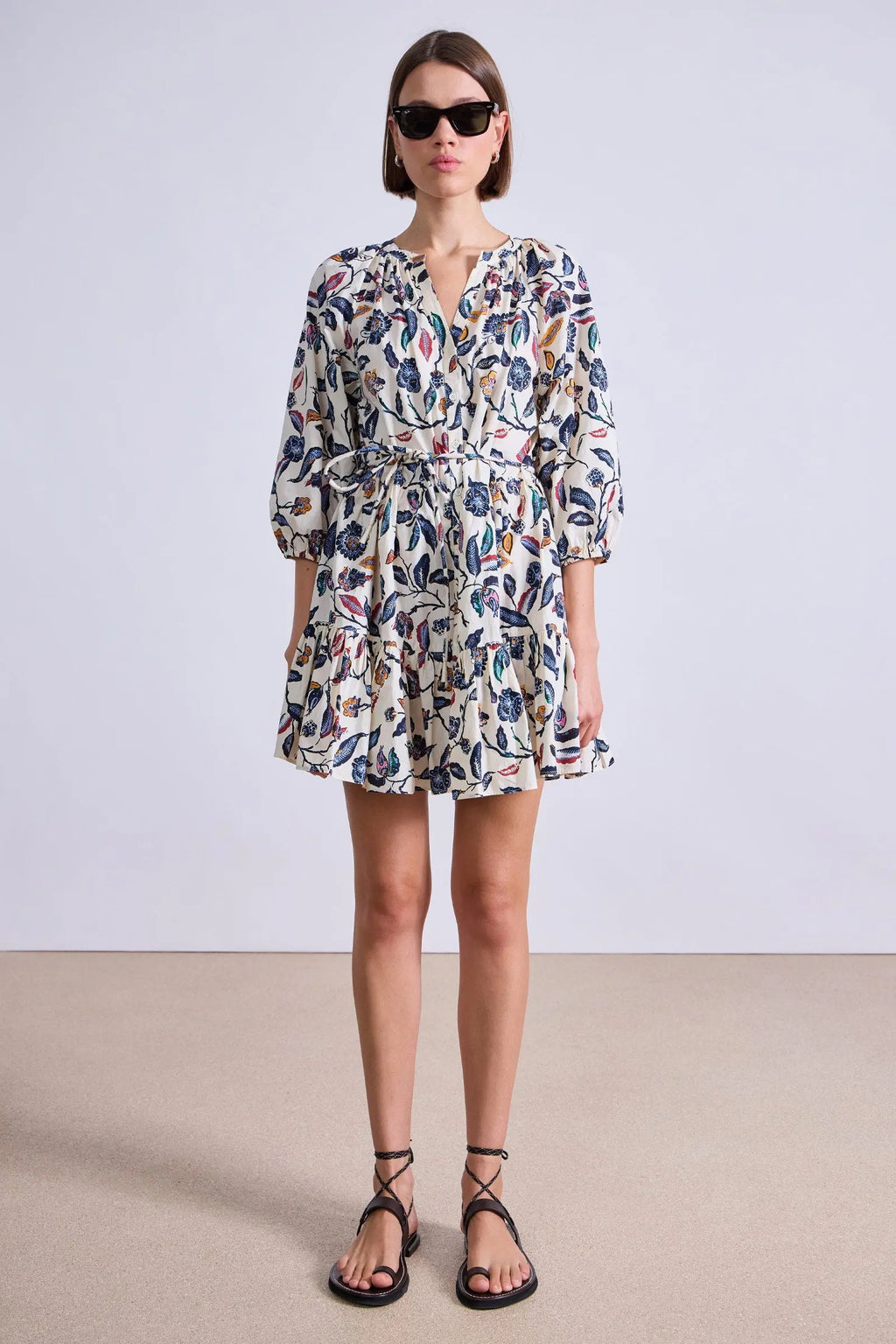 mini mitte dress MINI MITTE DRESS, Garden Floral Cream / XXS