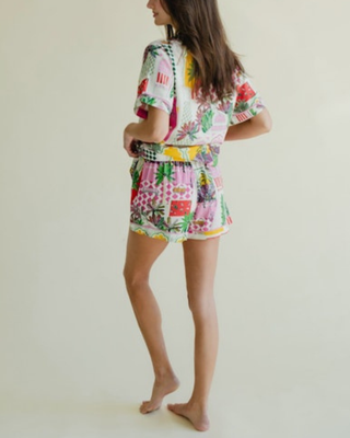 GRECO GARDEN PAJAMA SHORTS SET