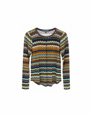 ZIG ZAG CREW NECK TOP