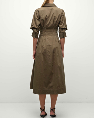 JAZZ PINTUCK MIDI DRESS