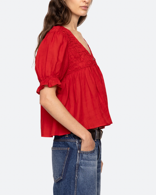 IMOGEN SOLID S/SLV TOP