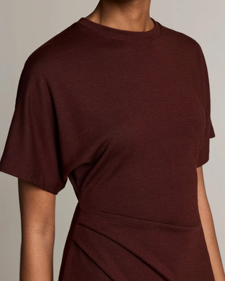 ROUCHED-SIDE KNIT DRESS