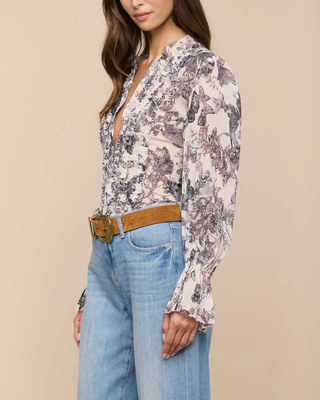 EUNICE RUFFLE SLEEVE BLOUSE