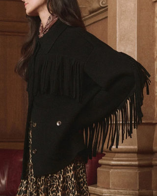 THE WESTERN FRINGE SWEATER JACKET