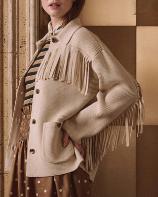 THE WESTERN FRINGE SWEATER JACKET