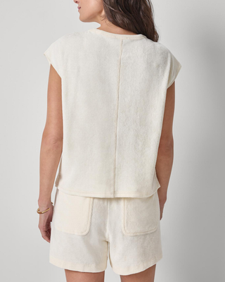 TERRY BOXY SLEEVELESS TOP