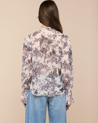 EUNICE RUFFLE SLEEVE BLOUSE