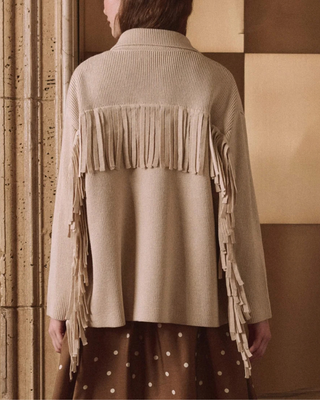 THE WESTERN FRINGE SWEATER JACKET