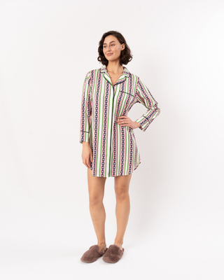 CHAIN STRIPE SLEEP SHIRT