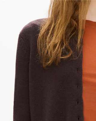 CREWNECK BUTTON CARDIGAN