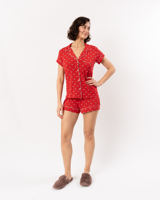 GISELE PRINTED PJ SET SHORTS