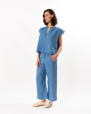 JANEY LINEN TOP