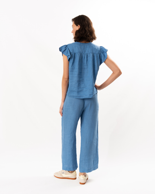 JANEY LINEN TOP