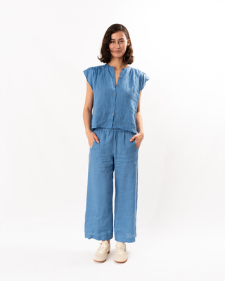 JANEY LINEN TOP
