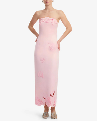 RAYNA APPLIQUÉ BUSTIER MAXI DRESS