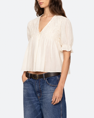 IMOGEN SOLID S/SLV TOP