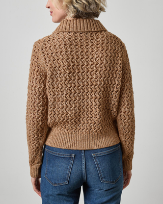 TEXTURED POLO SWEATER