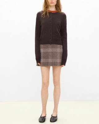 CREWNECK BUTTON CARDIGAN