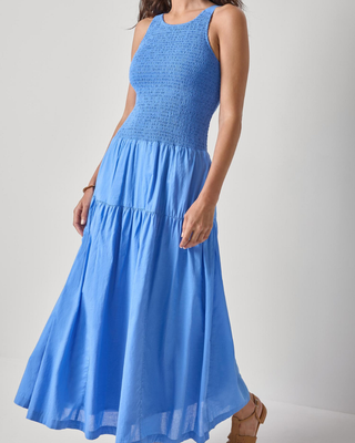 SMOCKED BODICE MAXI DRESS