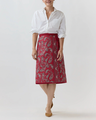 QUILTED ADLEY WRAP SKIRT