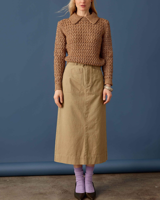 TEXTURED POLO SWEATER
