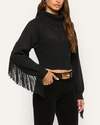 MADDISON FRINGE TURTLENECK