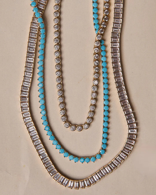 BAGUETTE TENNIS NECKLACE