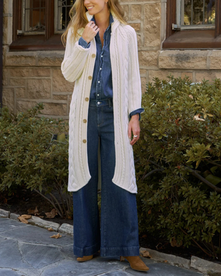 COTSWOLDS CABLE KNIT COAT