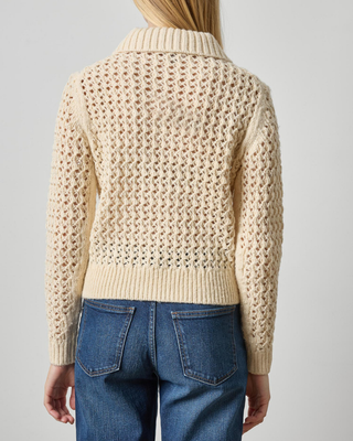 TEXTURED POLO SWEATER