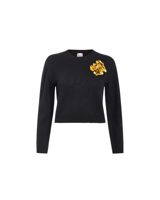 ROMY SEQUIN EMBELLISHED SWEATER