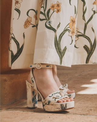 GROSGRAIN RAFFIA PLATFORM 120