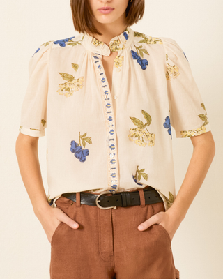 WINNIE BLUEBERRY FLORA SHIRT
