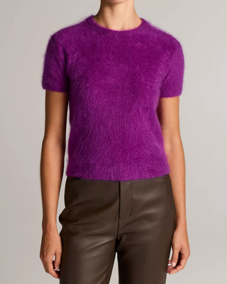 BRUSHED S/S CREW NECK
