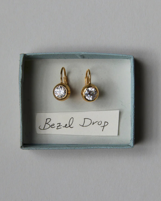 BEZEL DROP EARRINGS