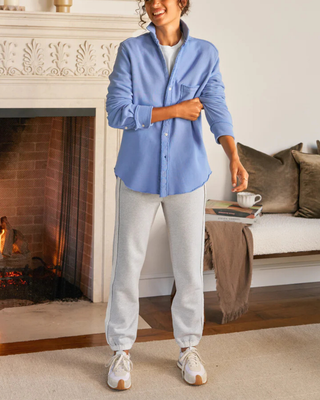 EILEEN SWEATSHIRT BUTTON-UP