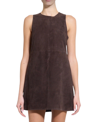 SUEDE MINI SHIFT DRESS