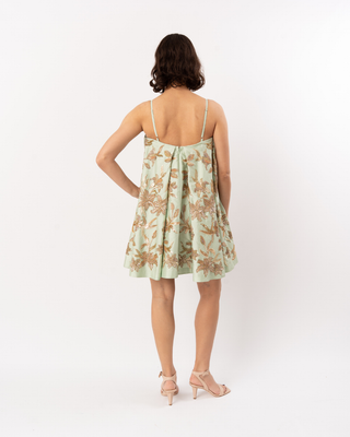 TOUCHED BY GOLD EMBROIDERED MINI DRESS