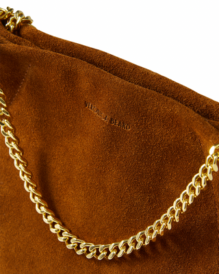 SMALL SUEDE SLOUCH SHOULDER BAG