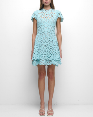 lina mini dress Lina Lace Mini Dress, Silver / L
