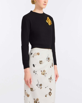 ROMY SEQUIN EMBELLISHED SWEATER