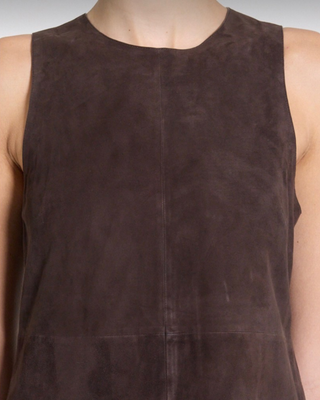 SUEDE MINI SHIFT DRESS