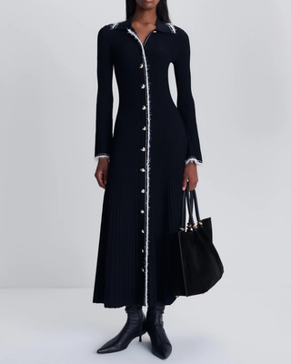ORELIA L/S MIDI DRESS
