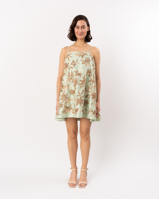 TOUCHED BY GOLD EMBROIDERED MINI DRESS