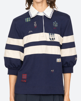 CLAIRA EMBROIDERED RUGBY SHIRT