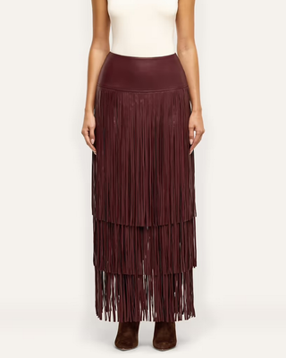 KAROLINE MAXI FRINGE SKIRT