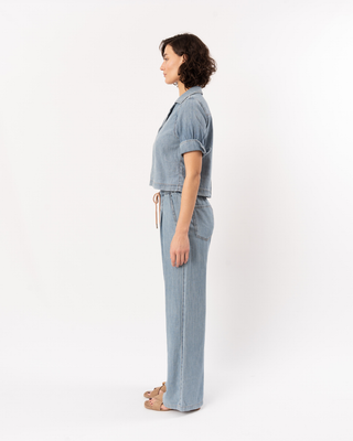 DENIM CUFFED SHIRT