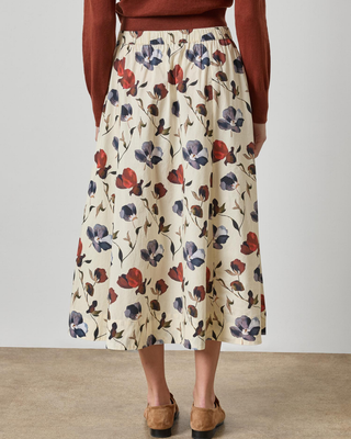 ELASTIC WAIST PANELED SKIRT