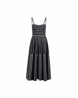 SORAYA GREEK MASK EMBROIDERED DRESS