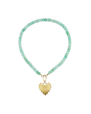 LIGHT GREEN OPAL GEMSTONE NECKLACE