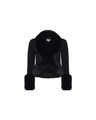 IRMA FUR COLLAR CARDIGAN